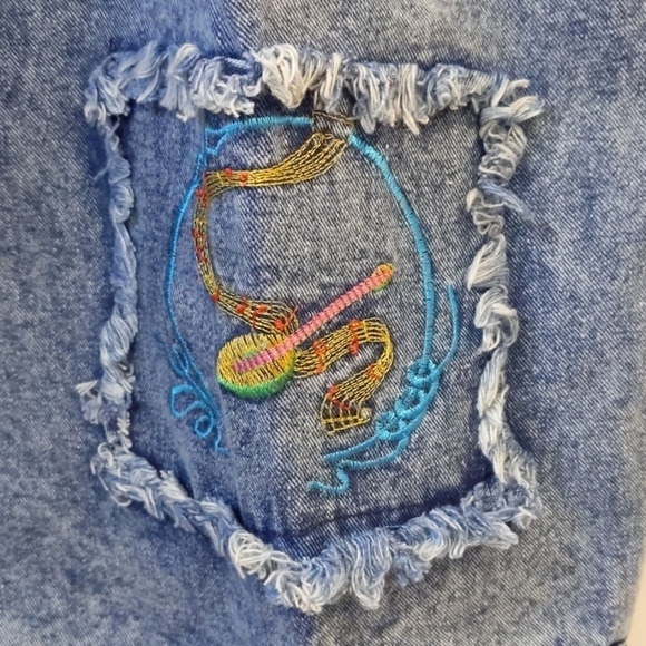 VINTAGE acid wash high wasted pleated shorts XL - Picture 4 of 8